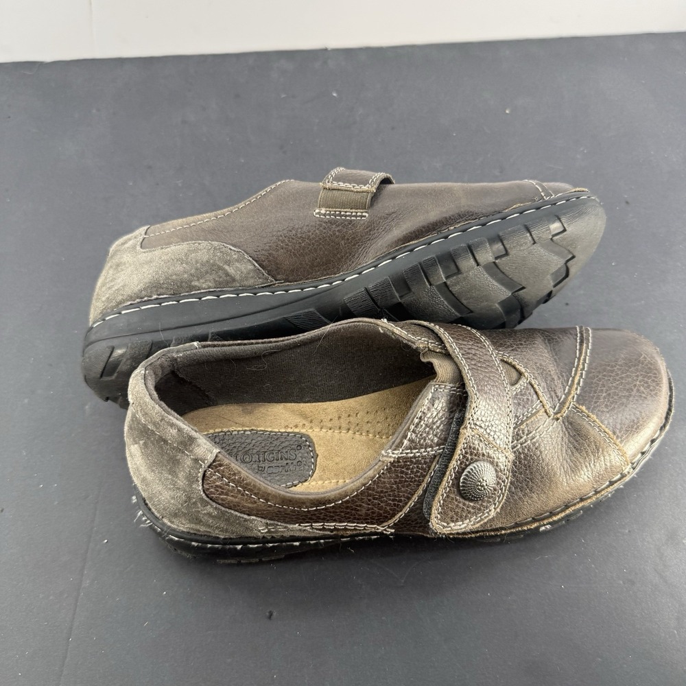 Women's Earth Origins Slip On  Evelyn 2014-F Leather Shoes Brown 9.5M - Picture 10 of 10